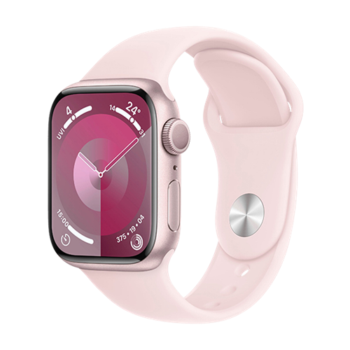  Apple Watch Series 9 GPS 41mm Pink Aluminium Case with Sport Band M/L - Light Pink