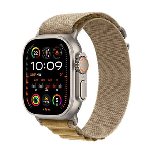 Apple Watch Ultra 2 Natural LTE 49mm Titanium Case with Alpine Loop M - Tan