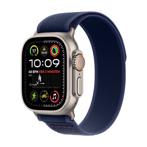 Apple Watch Ultra 2 Natural LTE 49mm Titanium Case with Trail Loop M/L - Blue