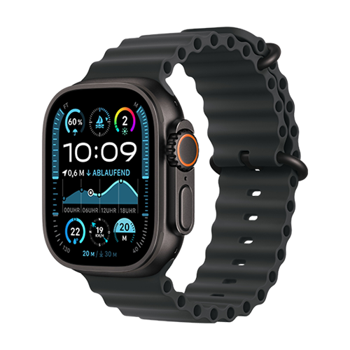 Apple Watch Ultra 2 Black LTE 49mm Titanium Case with Ocean Band - Black