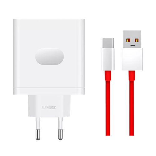 OnePlus 100W USB-A SuperVooc Adapter+Cable - White