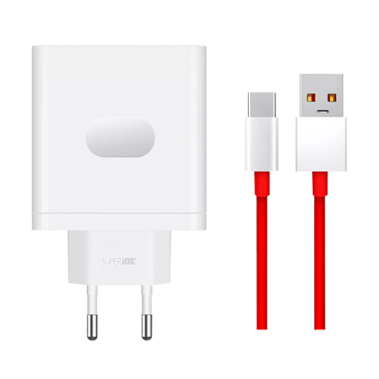 OnePlus 100W USB-A SuperVooc Adapter+Cable - White