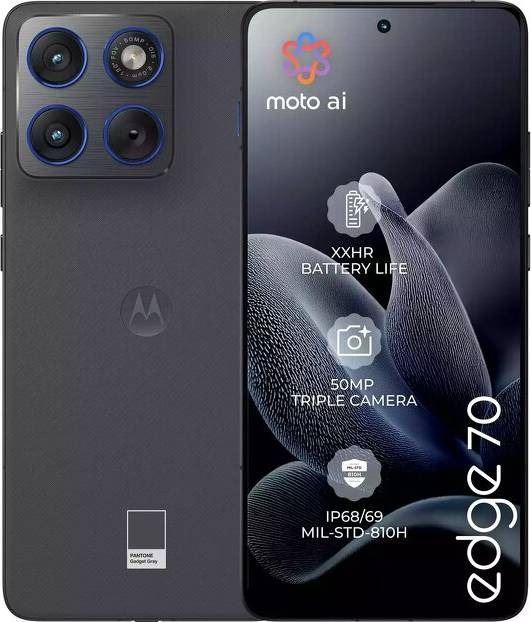 Motorola Moto Edge 70 5G (512GB/Gadget Grey) uden abonnement