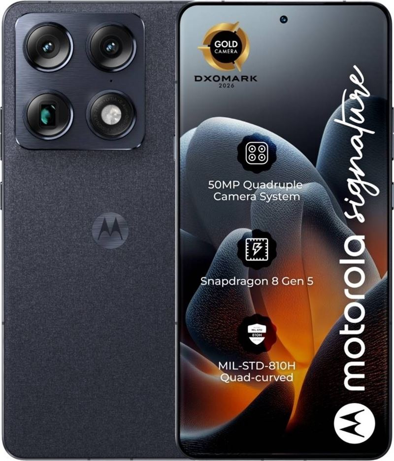 Motorola Signature 5G (512GB/Carbon Black) uden abonnement
