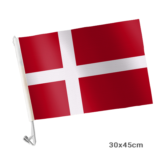 BIL FLAG DANMARK 30 X 45 CM