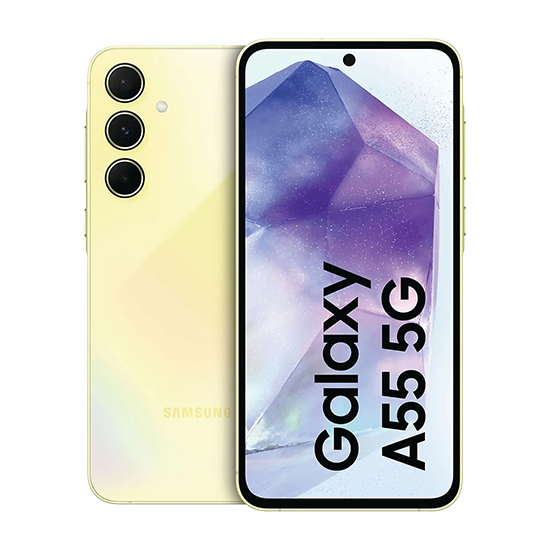 Se Samsung Galaxy A55 5G (256GB/lemon) hos Salgsbutikken.dk